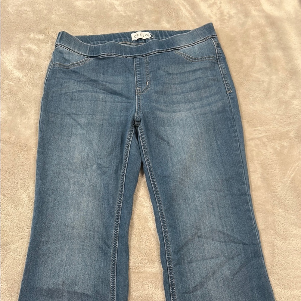 Cello Blue Flare Wide Leg Jeans